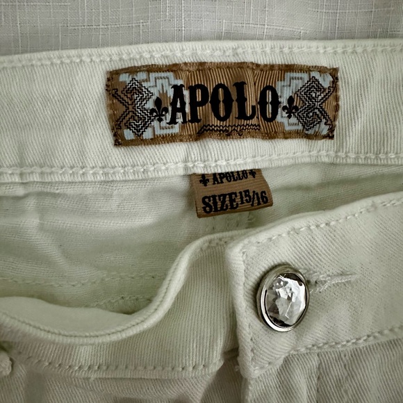 Apollo White Jean shorts BNWT - Picture 2 of 3